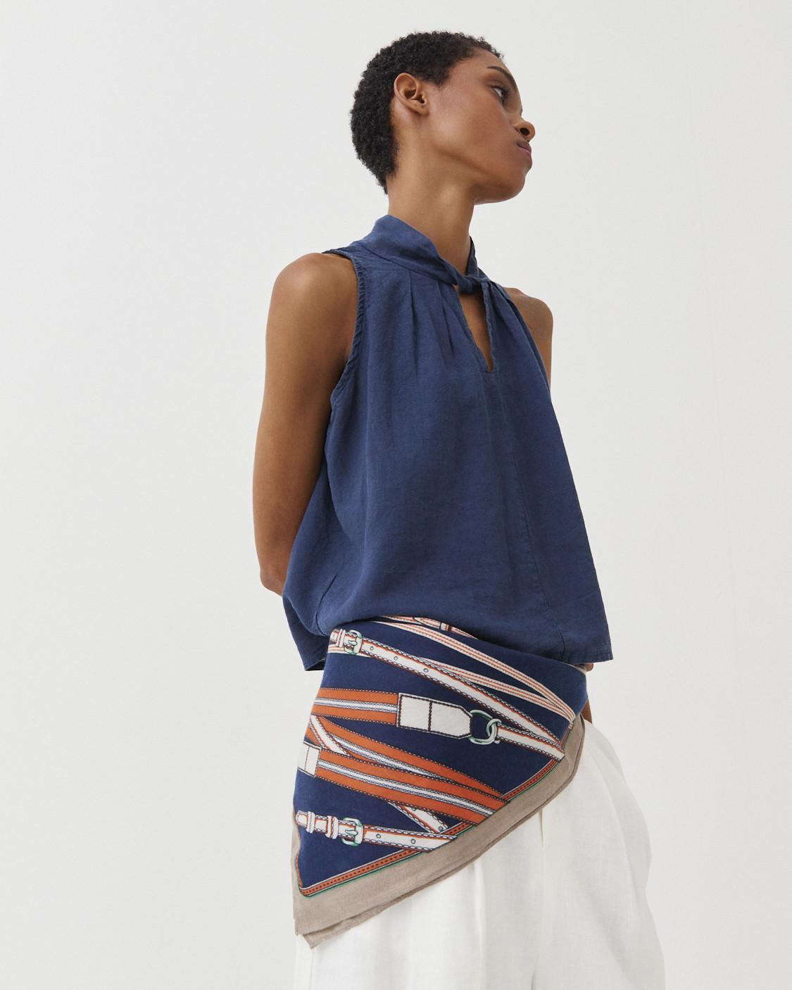 PRINTED BUCKLE SCARF
