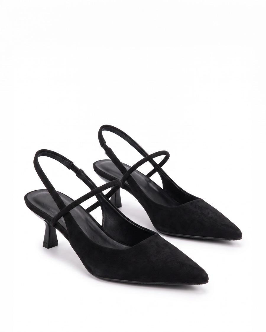 SLINGBACK HEELS WITH STILLETTO HEEL