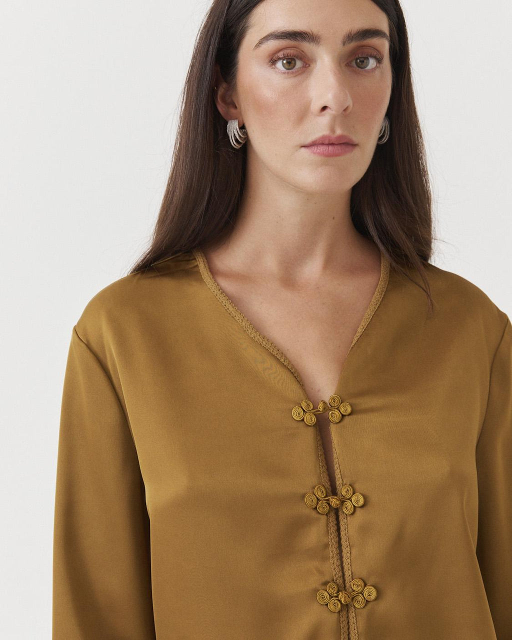 SATIN QIPAO BLOUSE