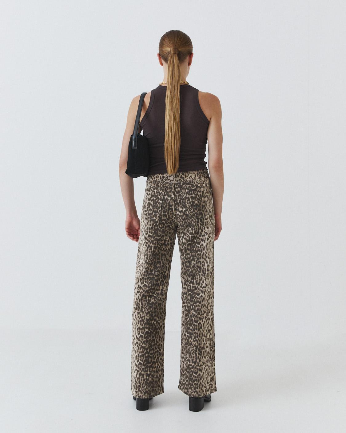 JEANS WIDE LEG LEOPARDO
