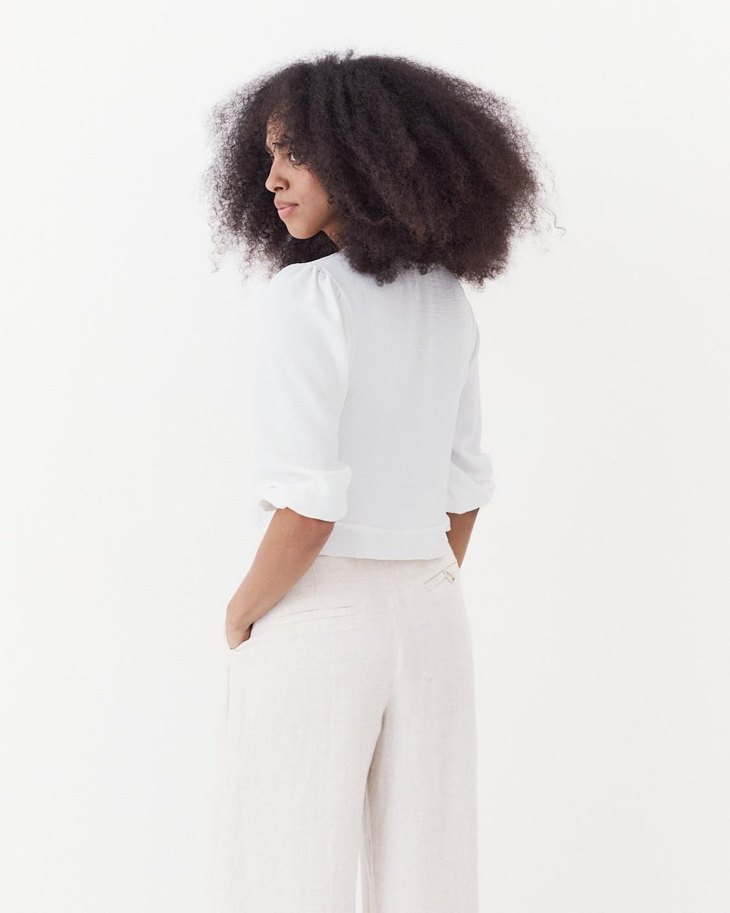 BLUSA CROP FRUNCES