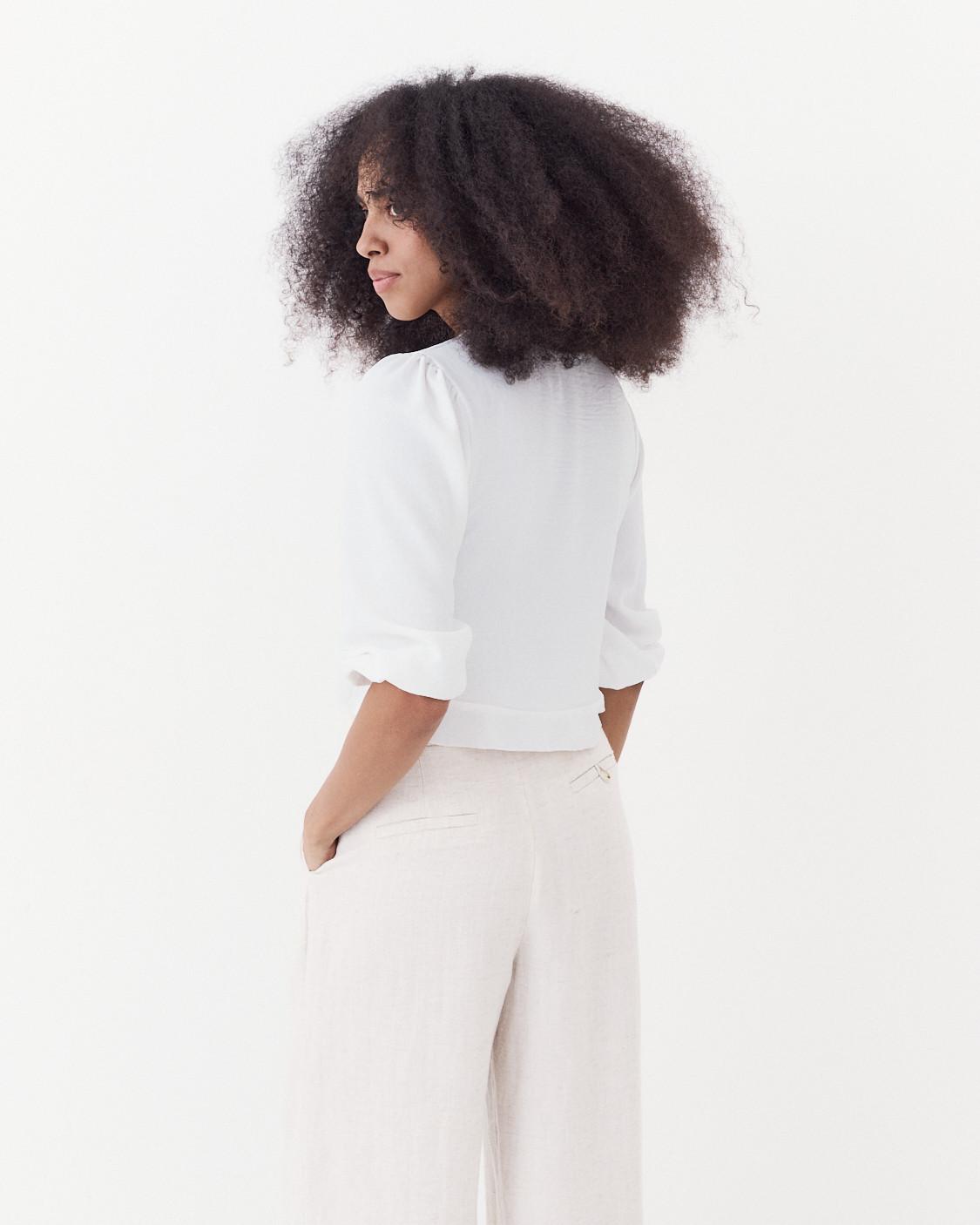 BLUSA CROP FRUNCES