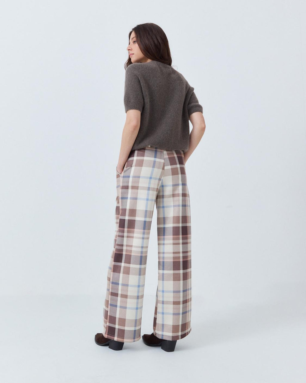 PANTALÓN WIDE LEG A CUADROS