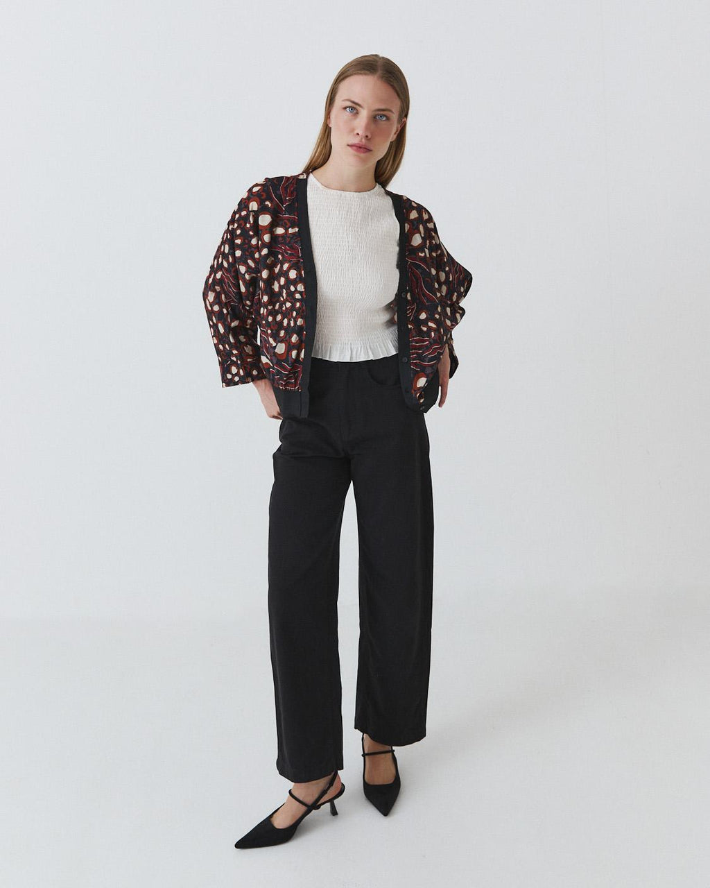 PRINTED FLOWY JACKET
