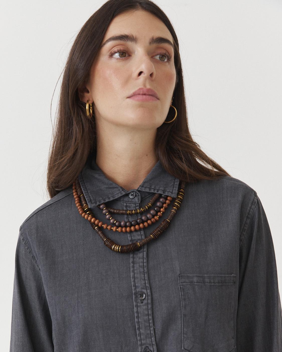 CAMISA DENIM LIGERO BOLSILLO PARCHE