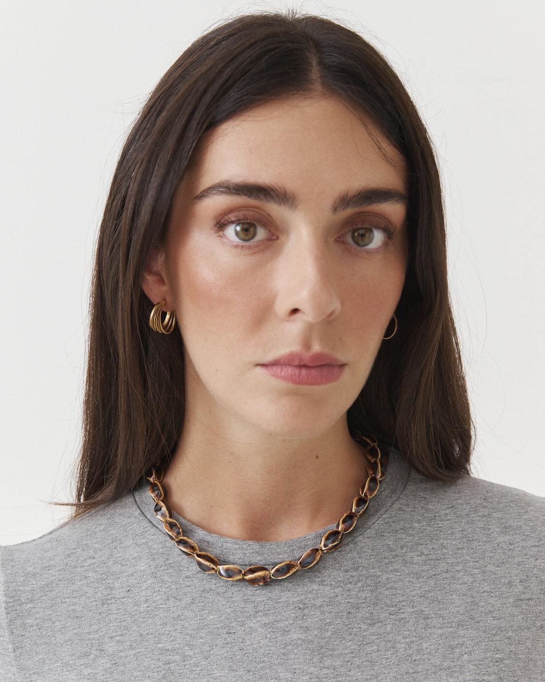 STONE EFFECT BEAD NECKLACE