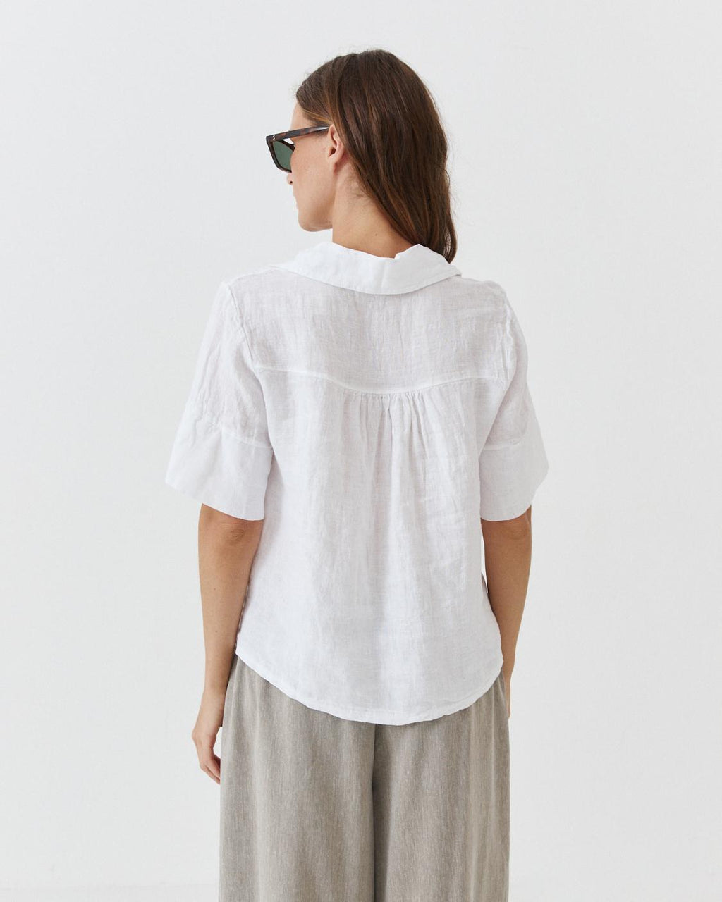 CAMISA LINO MANGA CORTA
