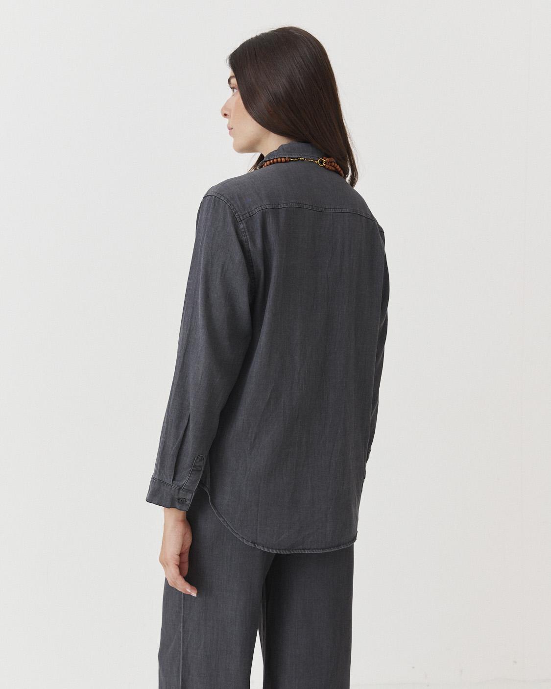 CAMISA DENIM LIGERO BOLSILLO PARCHE