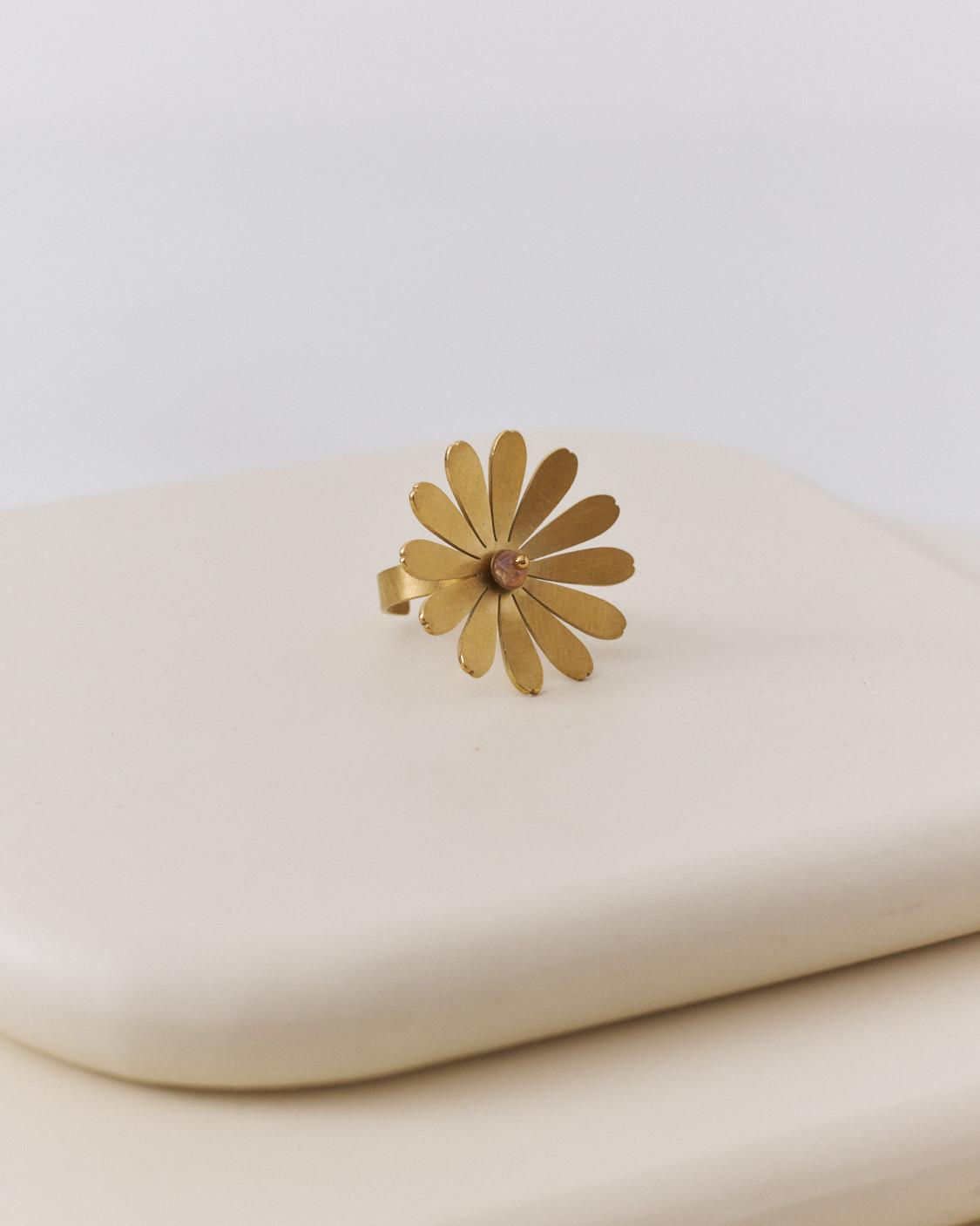 ANILLO FLOR DETALLE CRISTAL