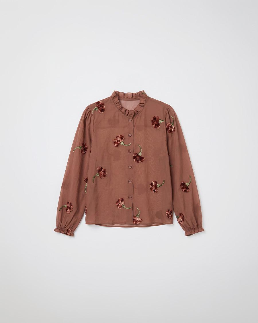 BLUSA BORDADA MINI VOLANTES