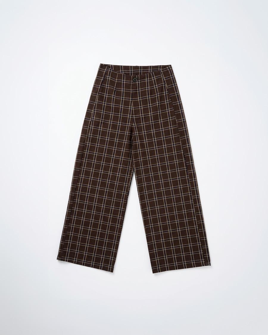 PANTALÓN WIDE LEG CUADROS