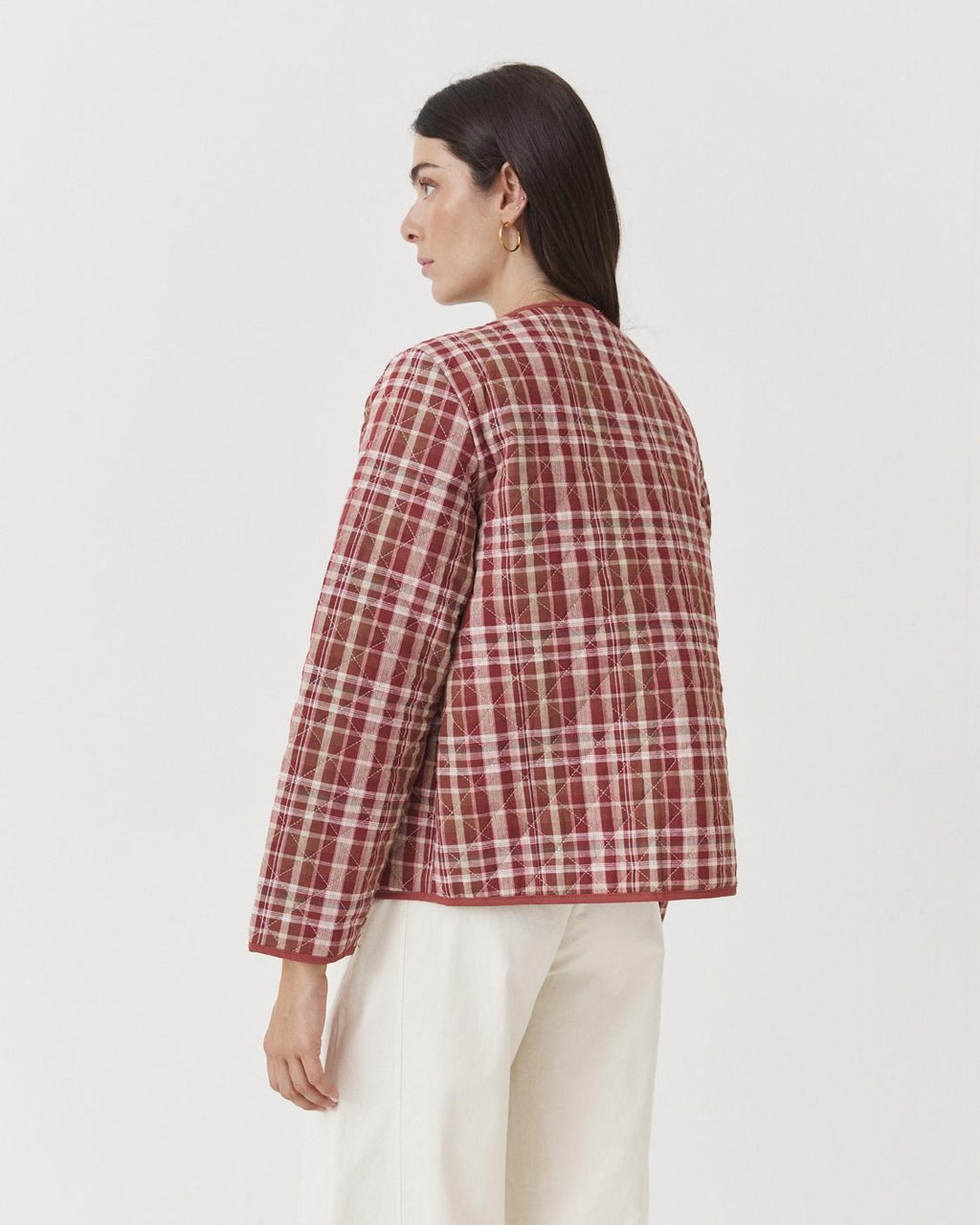 QUILTED CHECK JACKET