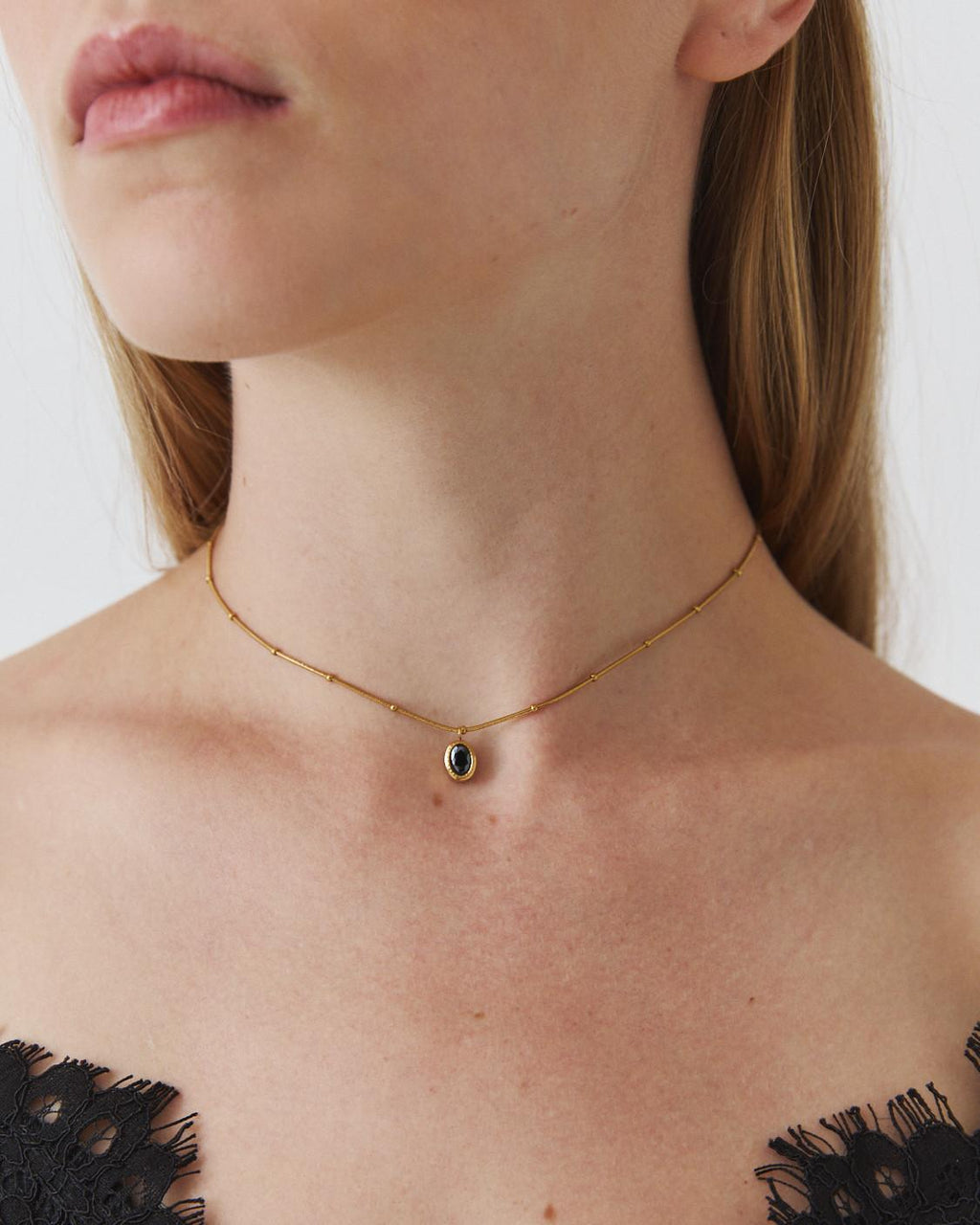 STONE-EFFECT NECKLACE CHAIN