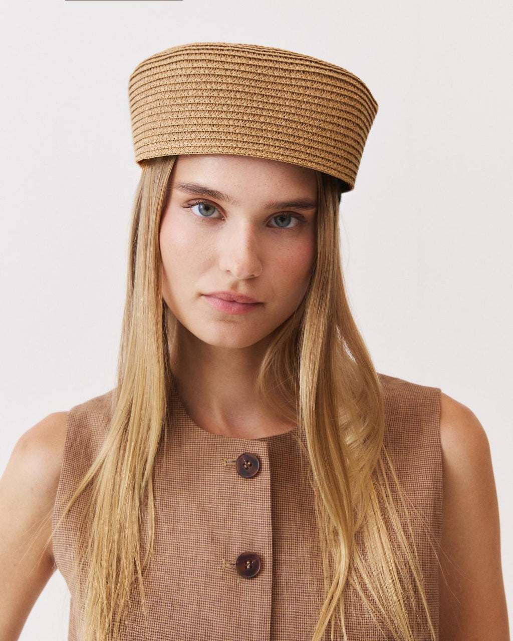 SOMBRERO PILLBOX RAFIA