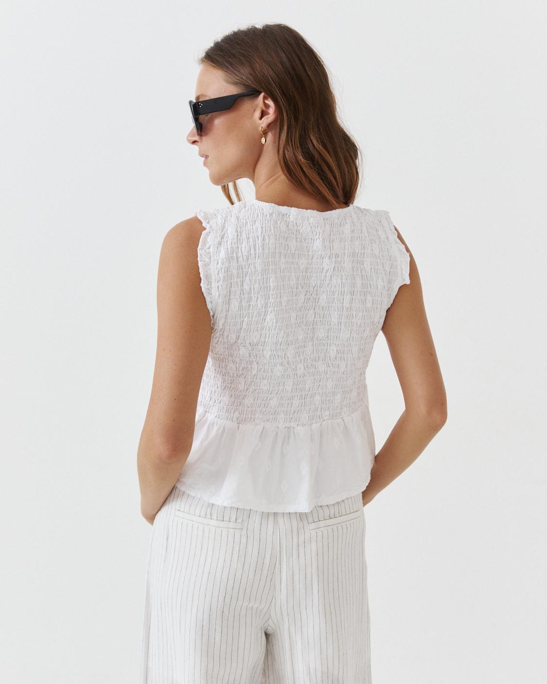 TOP NIDO ABEJA PEPLUM BORDADO