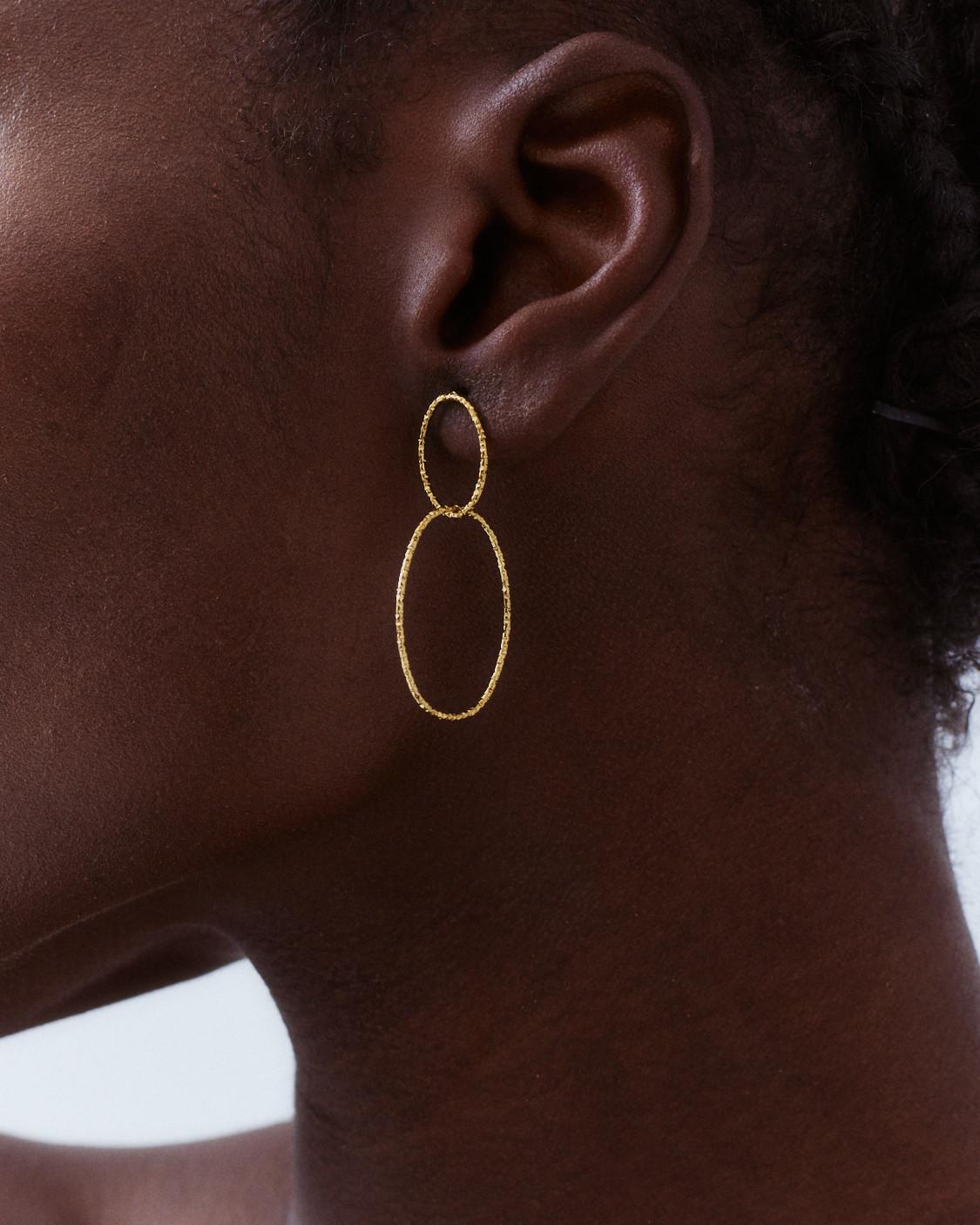 LONG OVAL EARRINGS