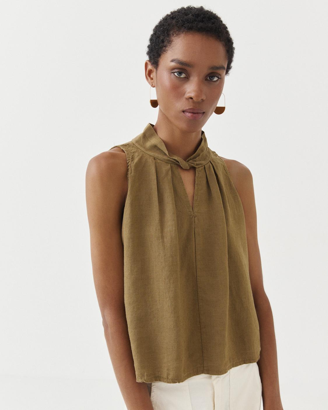 TOP LINO PLIEGUES ESCOTE V