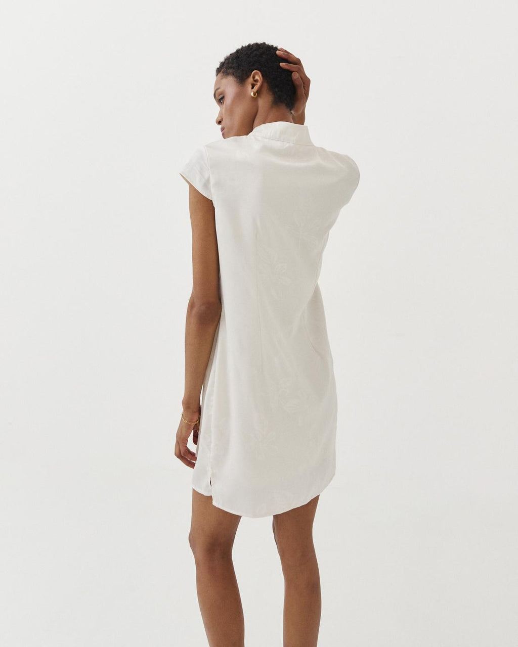 SHORT JACQUARD QIPAO DRESS