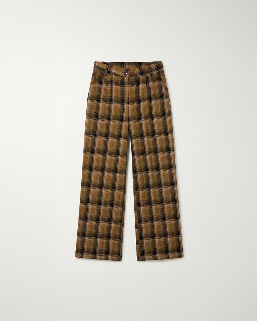 PANTALÓN WIDE LEG CUADROS