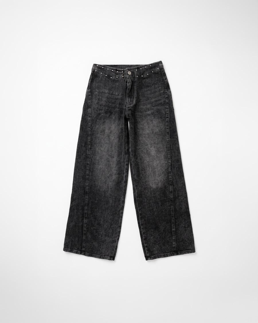 JEANS WIDE LEG TACHUELAS