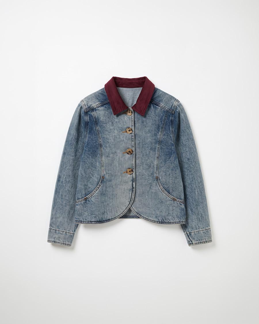 CHAQUETA DENIM CUELLO PANA
