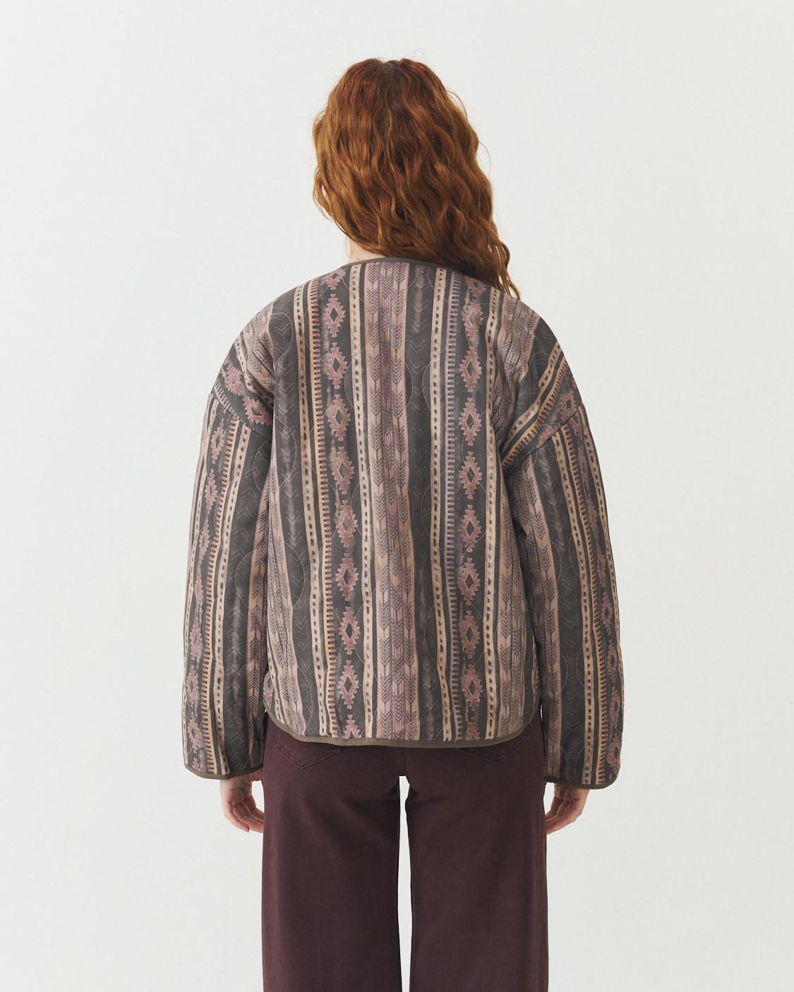 CHAQUETA MATELASSÉ ESTAMPADA BOTONES
