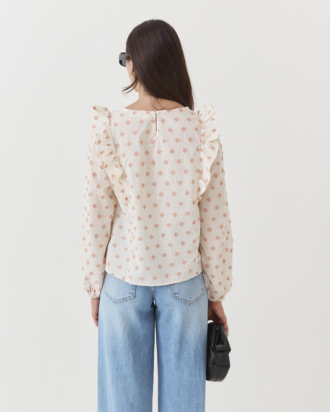 BLUSA BORDADA VOLANTES