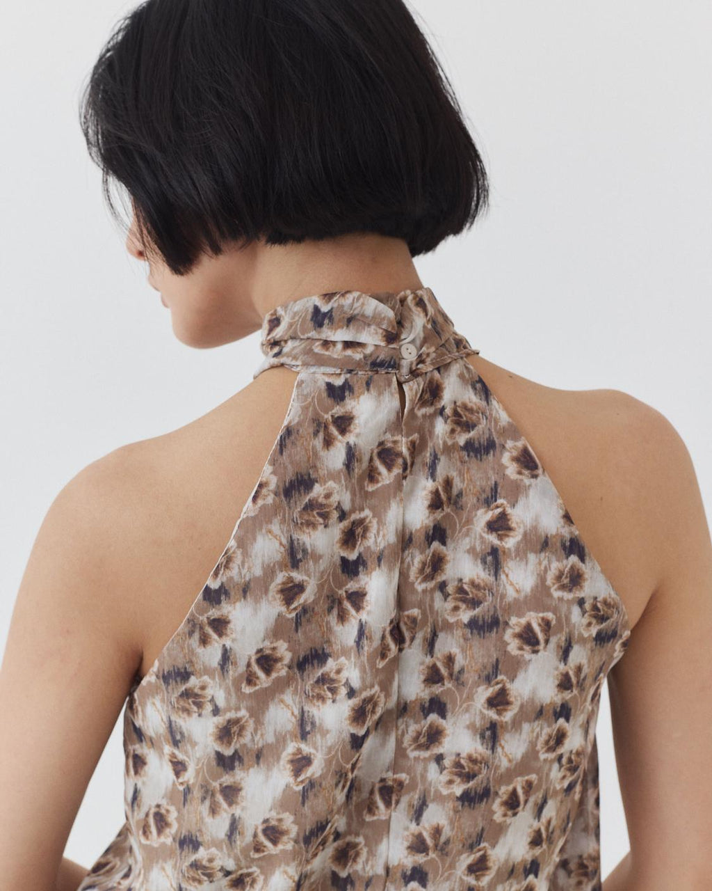 PRINTED HALTER NECK TOP