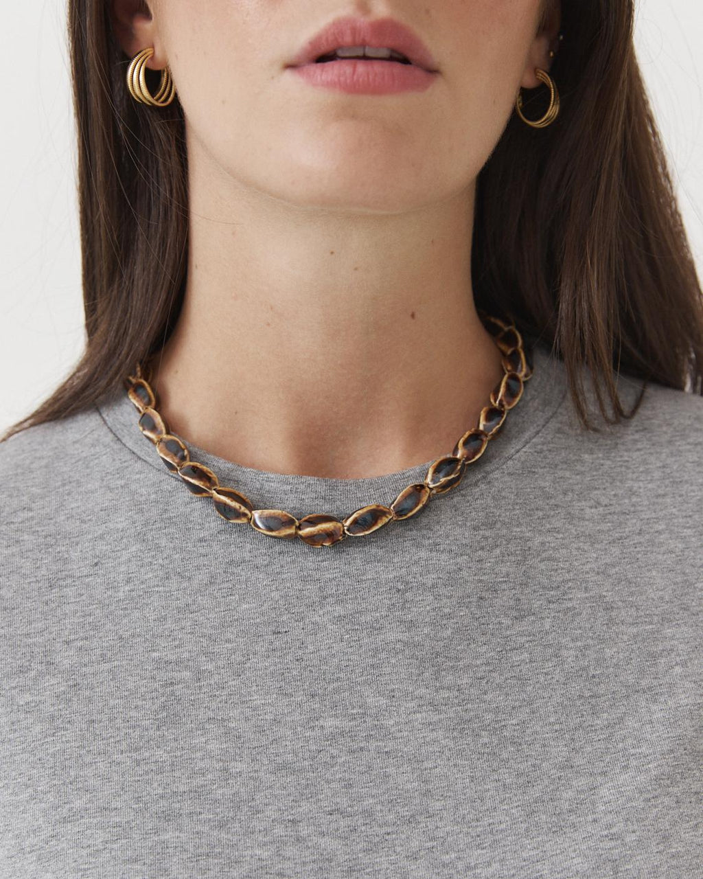 STONE EFFECT BEAD NECKLACE