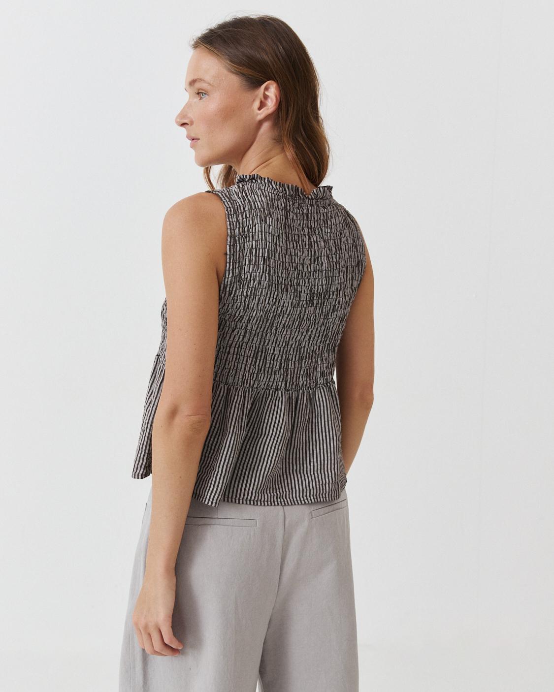 TOP NIDO ABEJA PEPLUM