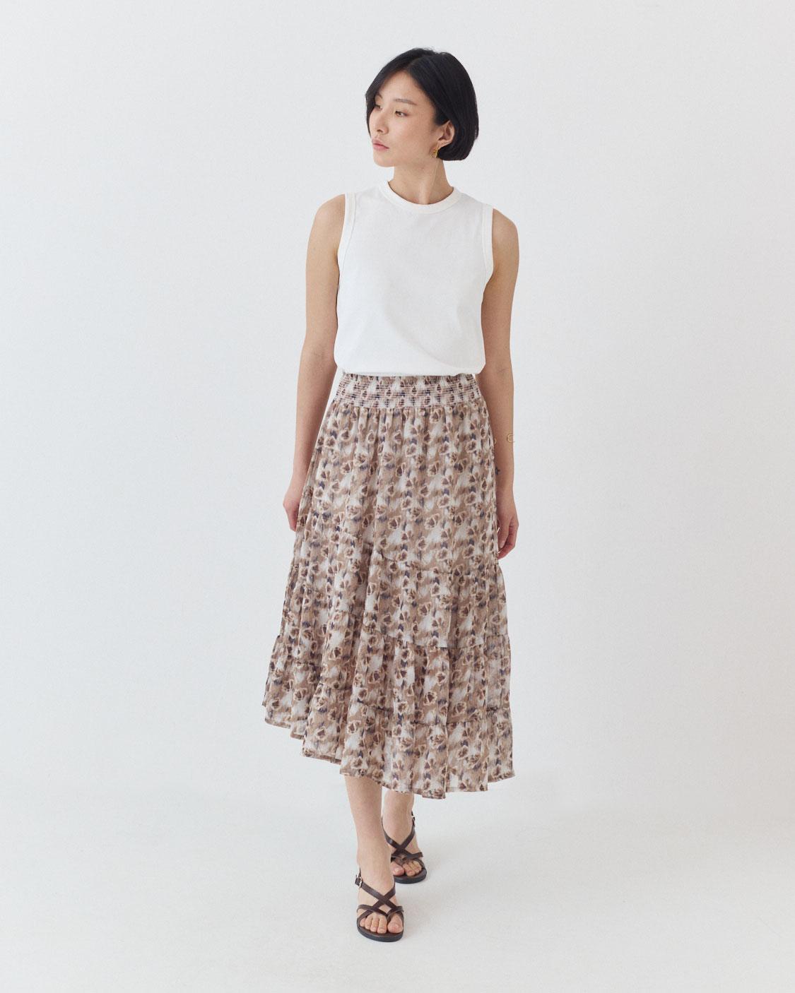 FALDA ESTAMPADA ASIMÉTRICA