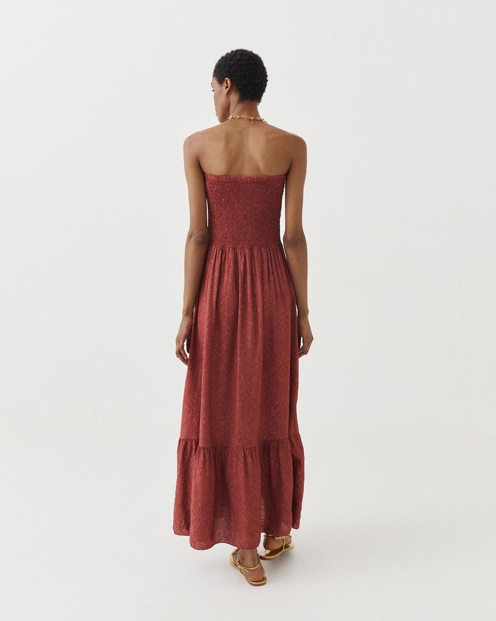 SMOCKED MAXI DRESS