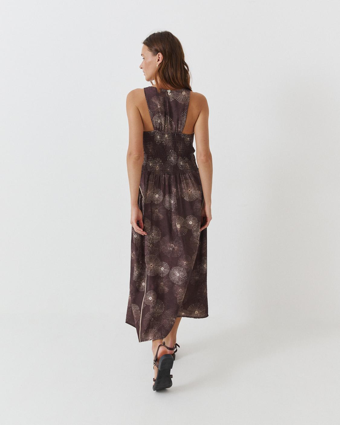 VESTIDO MIDI ESTAMPADO GEOMÉTRICO