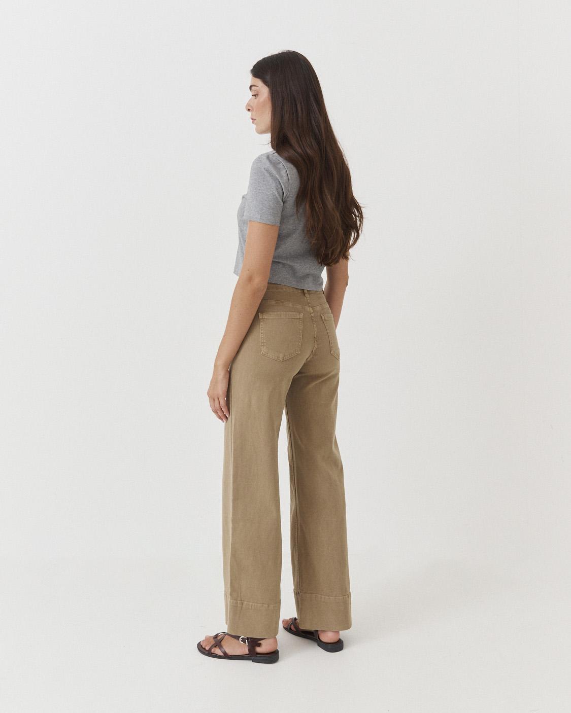 JEANS WIDE LEG COSTURAS