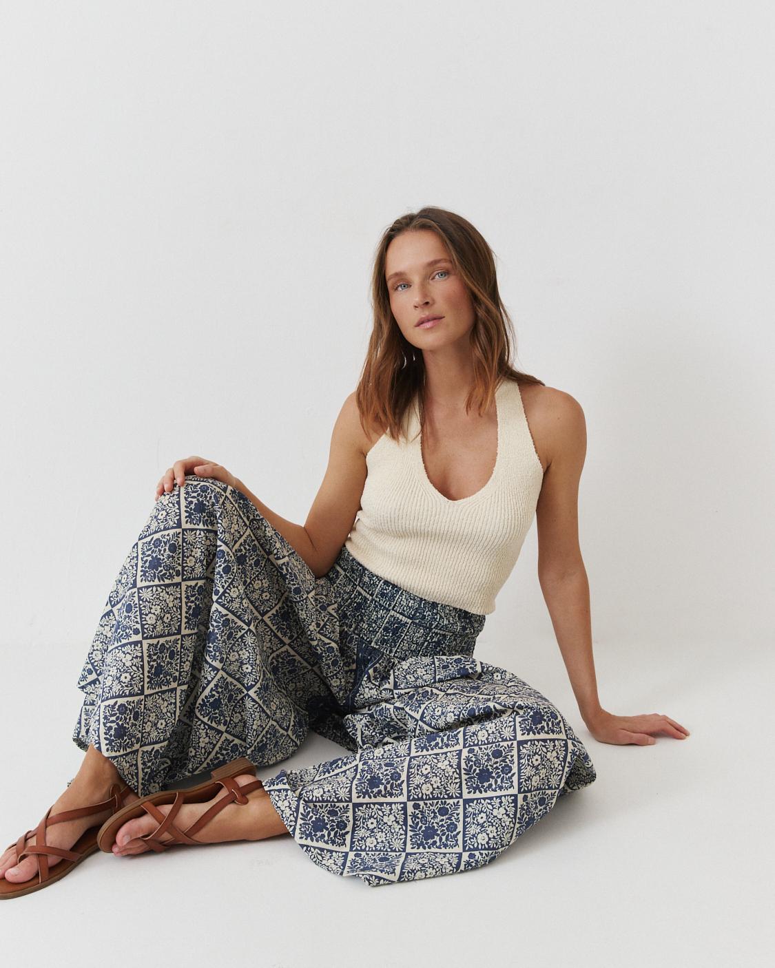 PANTALÓN PALAZZO ESTAMPADO