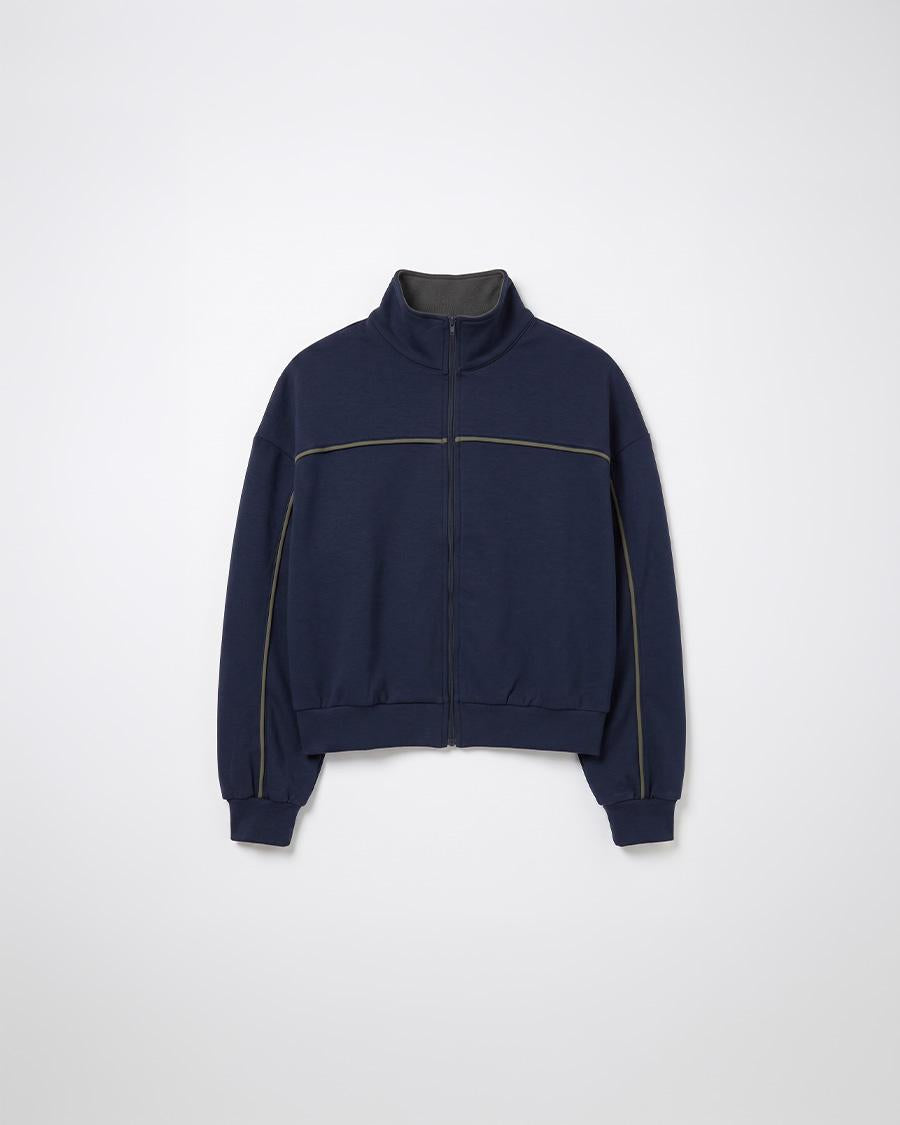 ZIP-UP HIGH NECK SWEATSHIRT