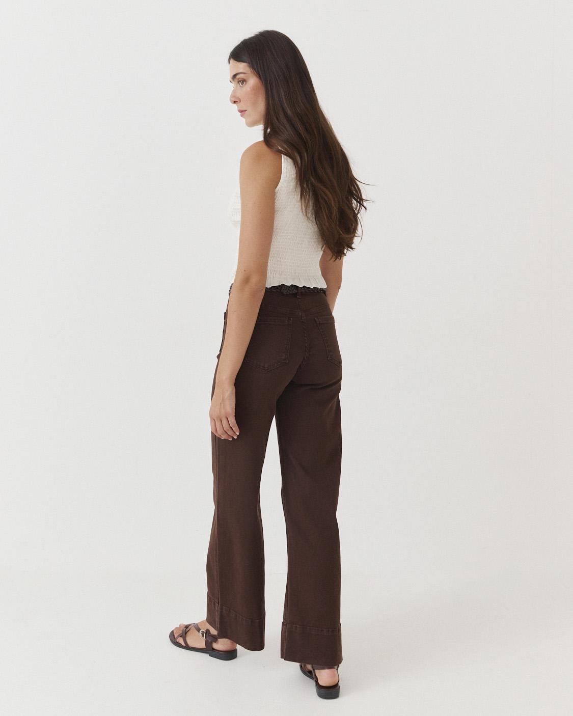 JEANS WIDE LEG COSTURAS