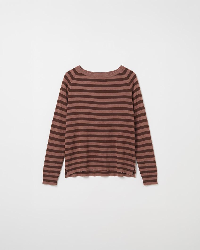 STRIPED CREW NECK SWEATER