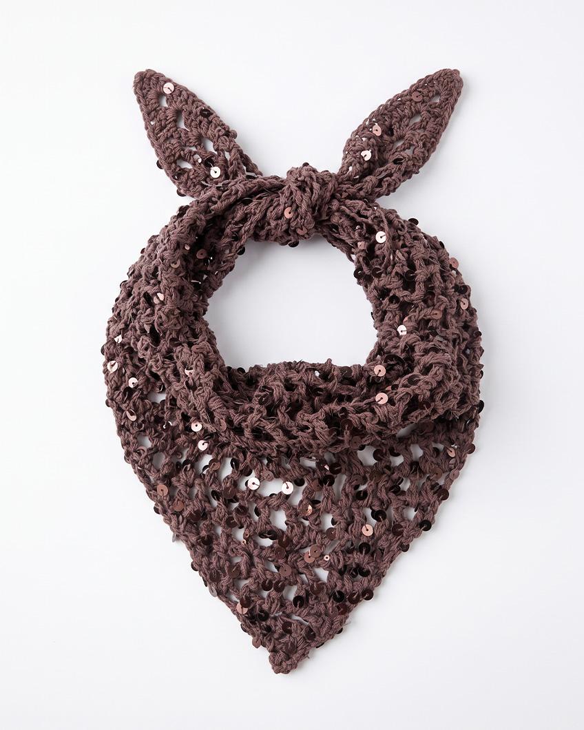 PAÑUELO CROCHET LENTEJUELAS