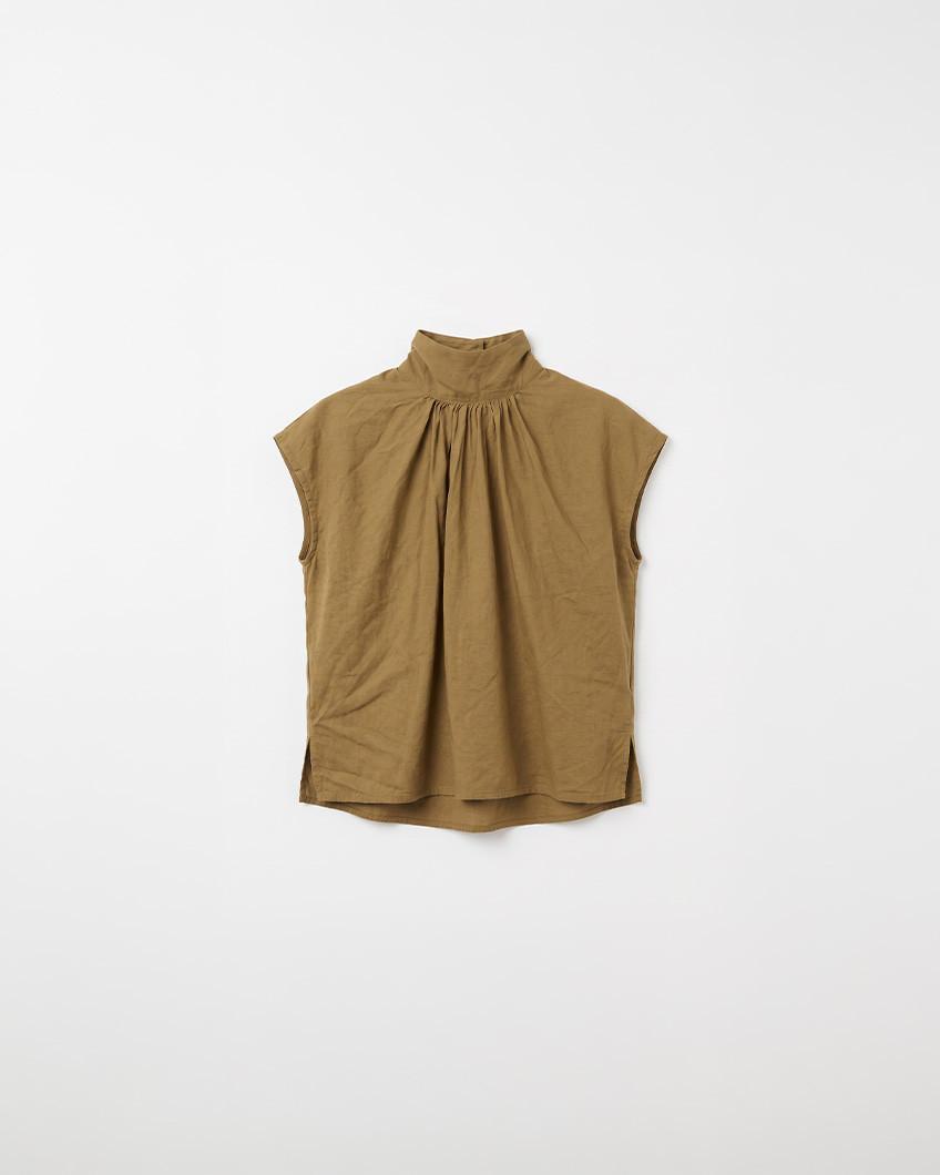 SLEEVELESS TIE-FRONT BLOUSE