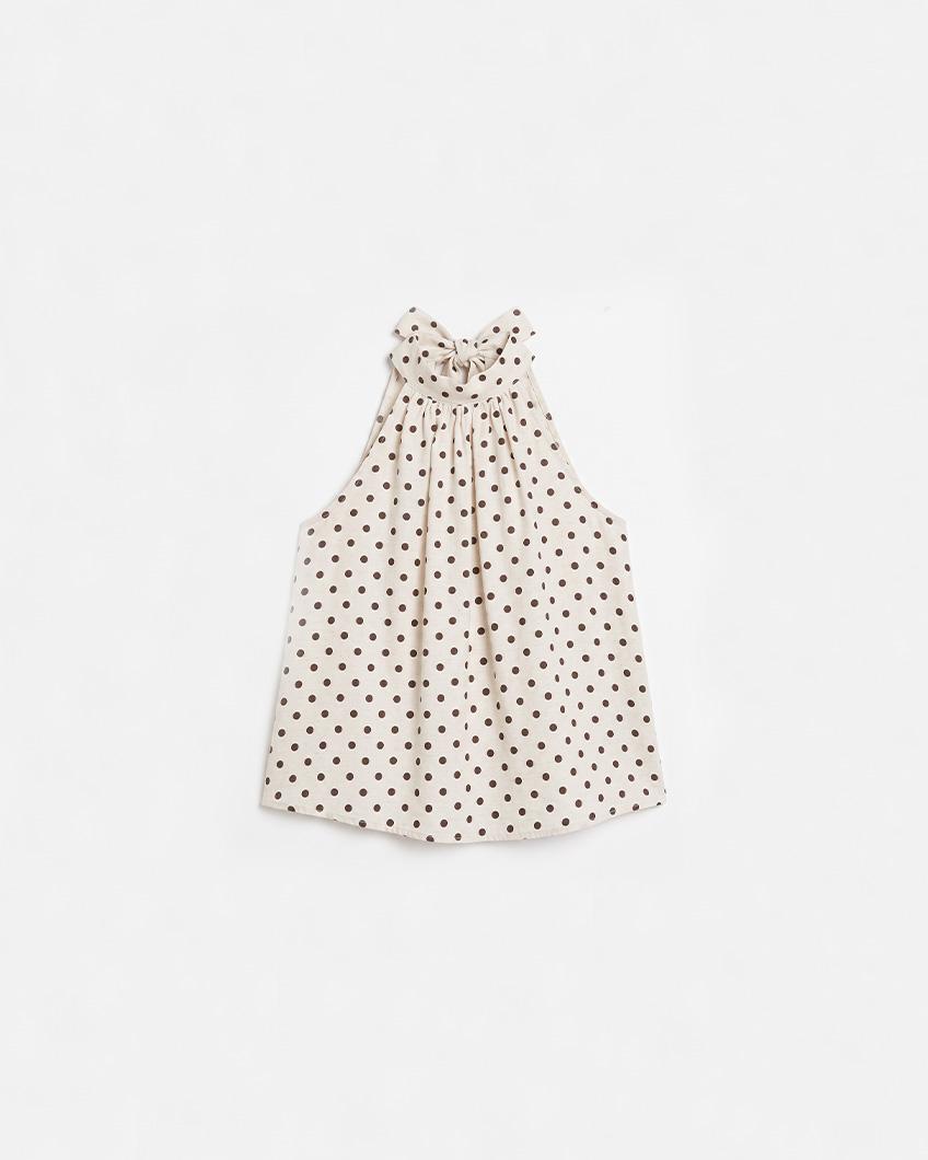 POLKA DOT HALTER TOP