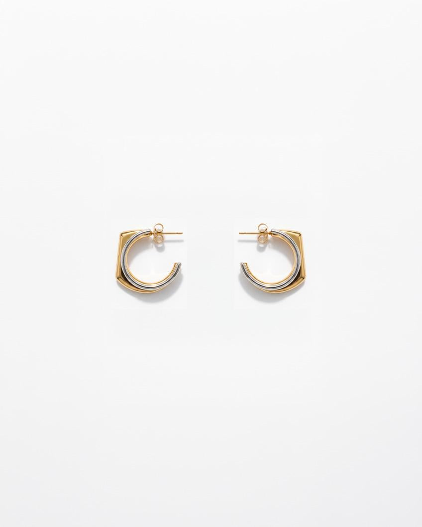 BICOLOR HOOP EARRING