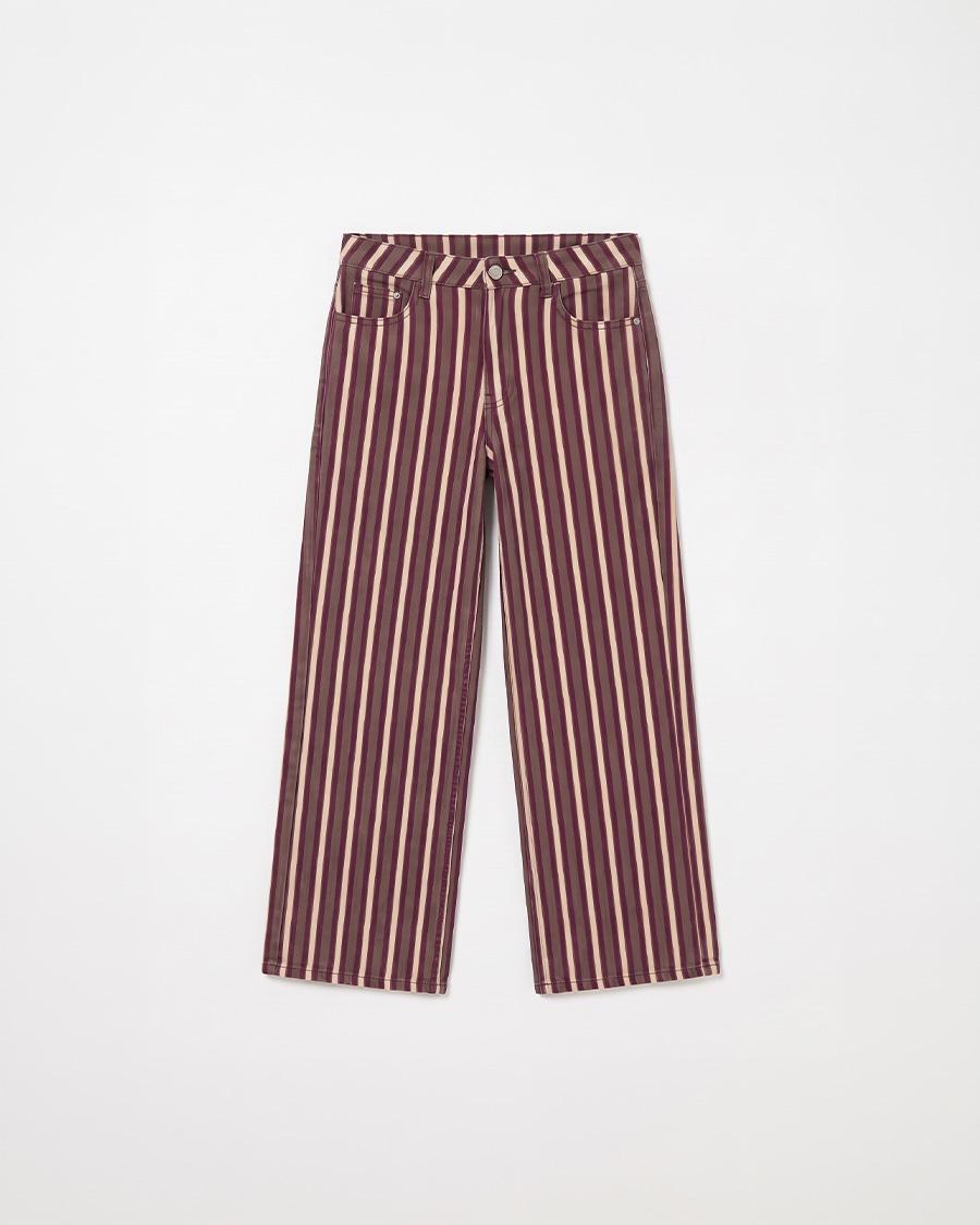 STRIPED STRAIGHT-LEG TROUSERS