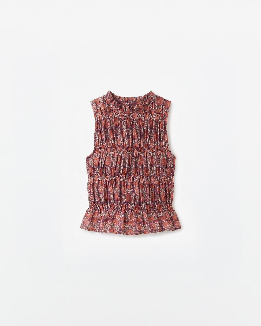 RUFFLED PRINTED TOP