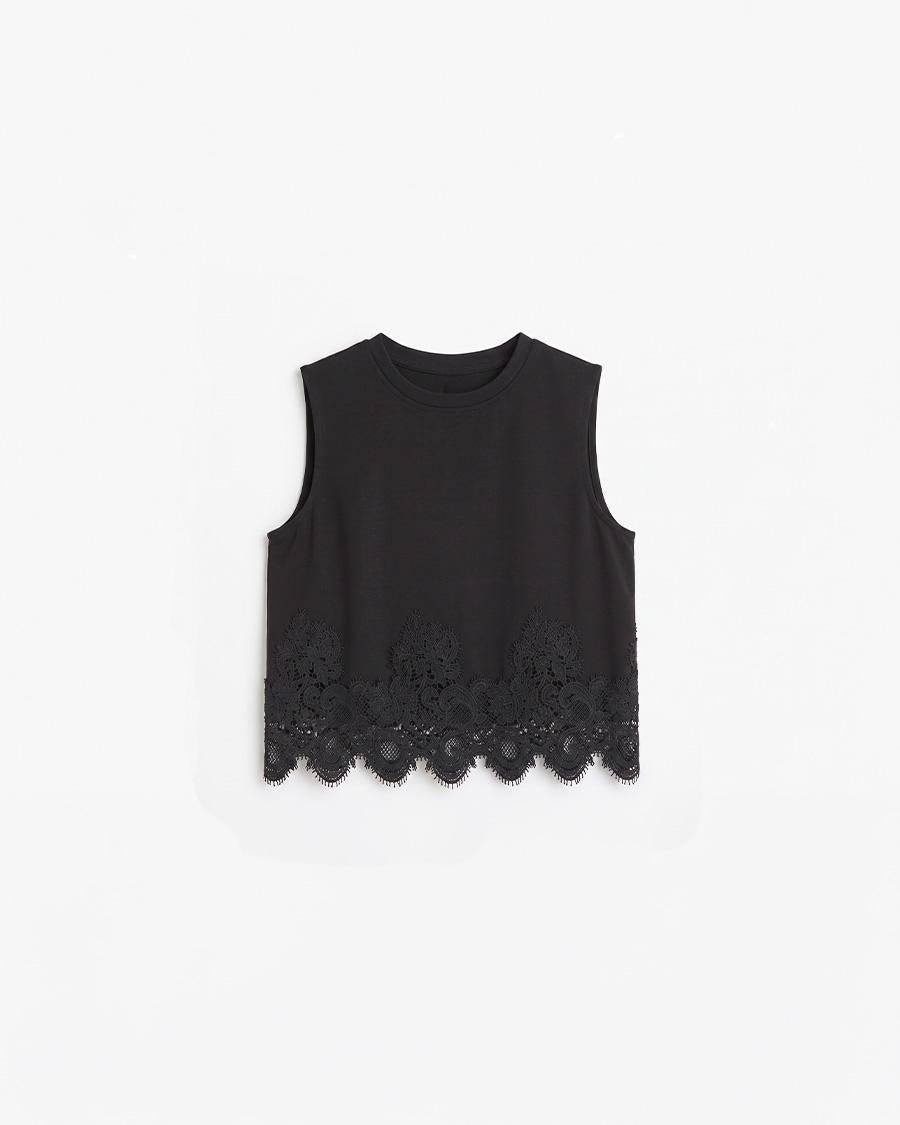 LACE HEM TOP