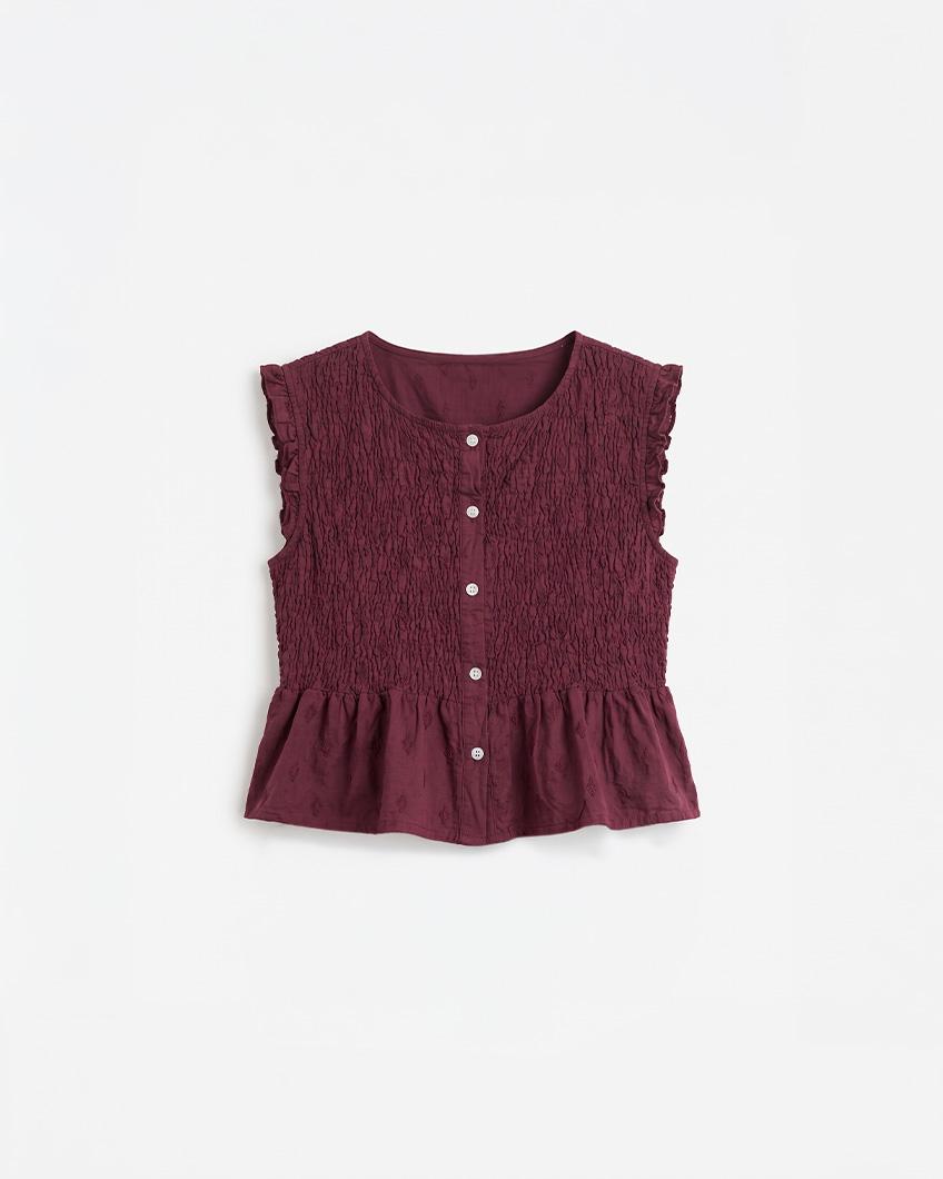TOP NIDO ABEJA PEPLUM BORDADO