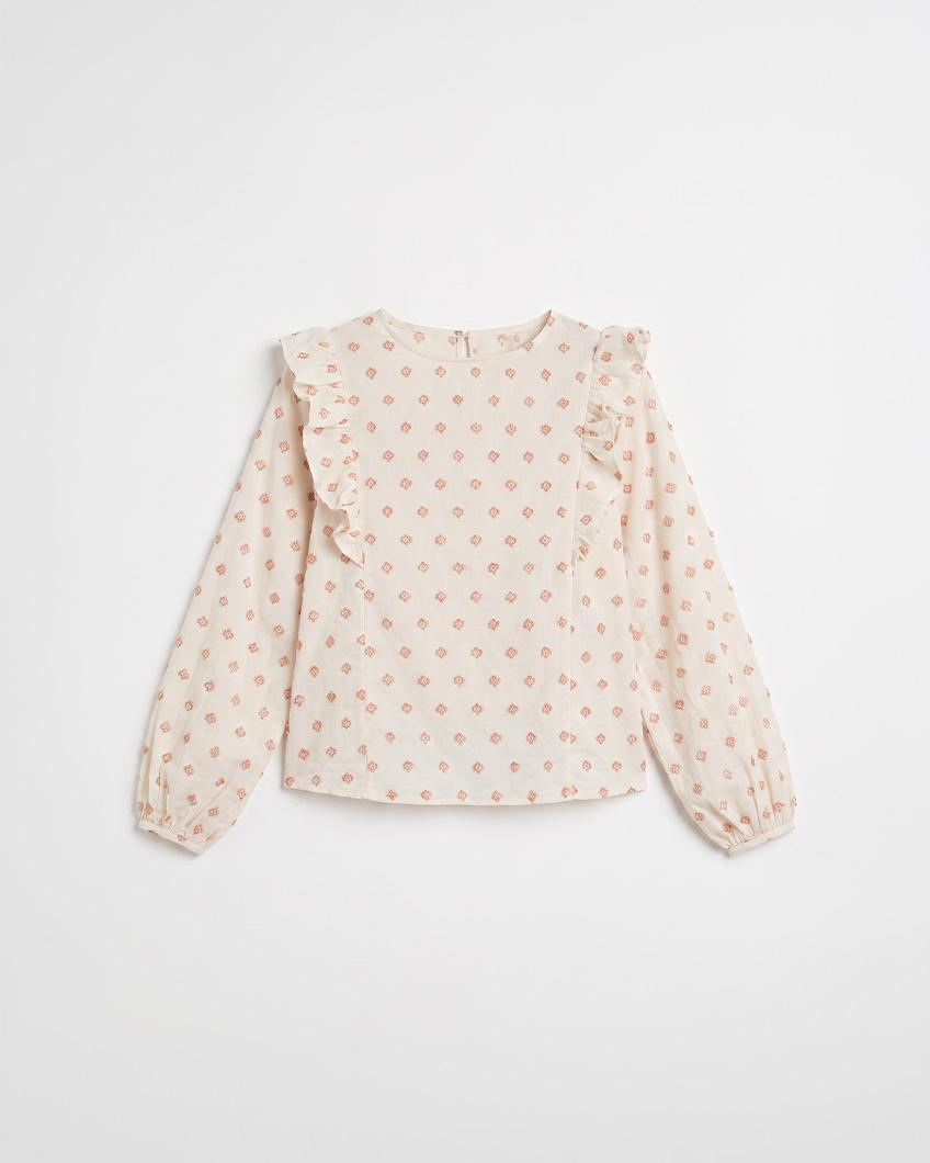 BLUSA BORDADA VOLANTES