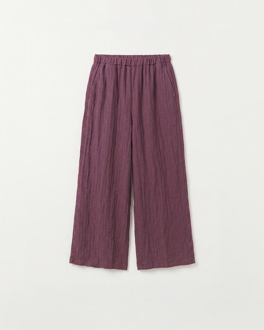 STRIPED WIDE-LEG PANTS
