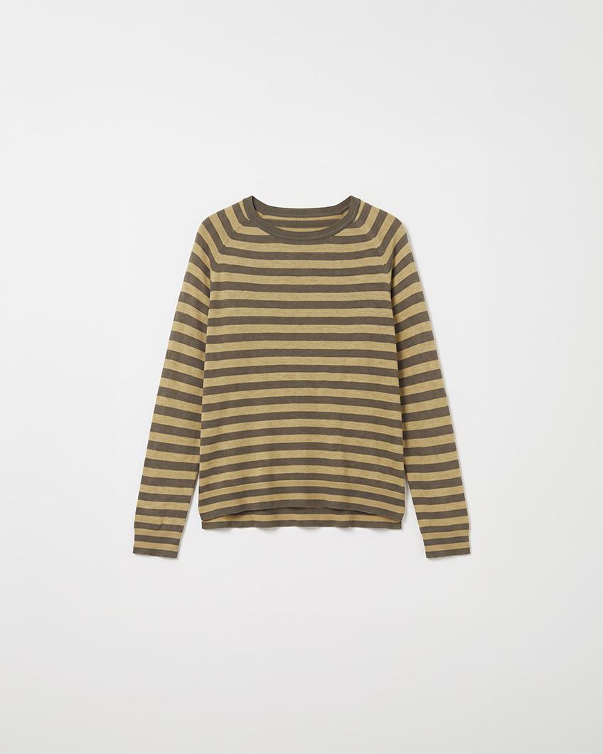 STRIPED CREW NECK SWEATER