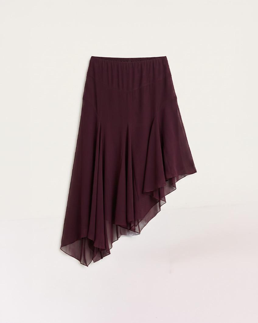 ASYMMETRIC RUFFLED SKIRT